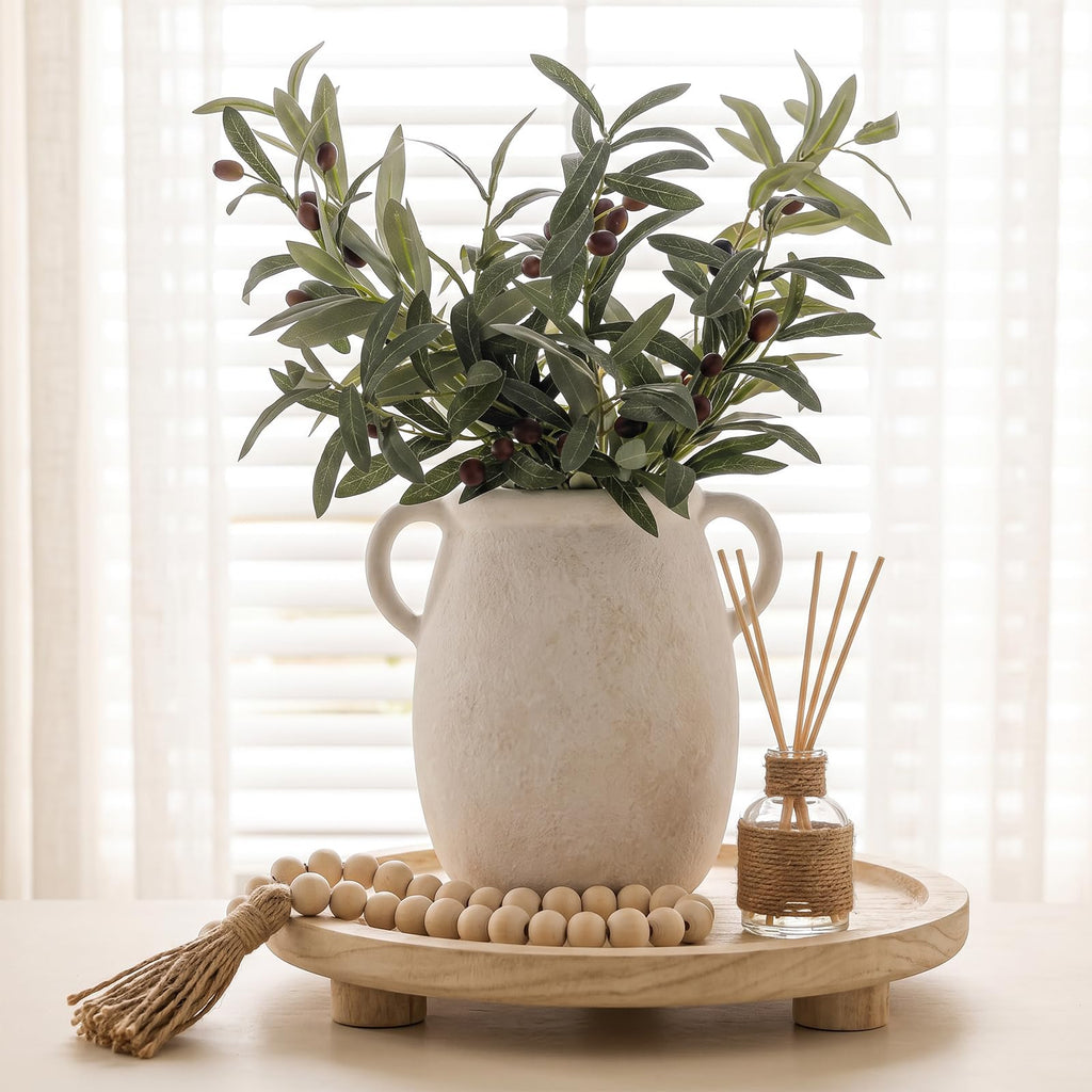 Ceramic Flower Vase, 7.9in Farmhouse Table Rustic Vases