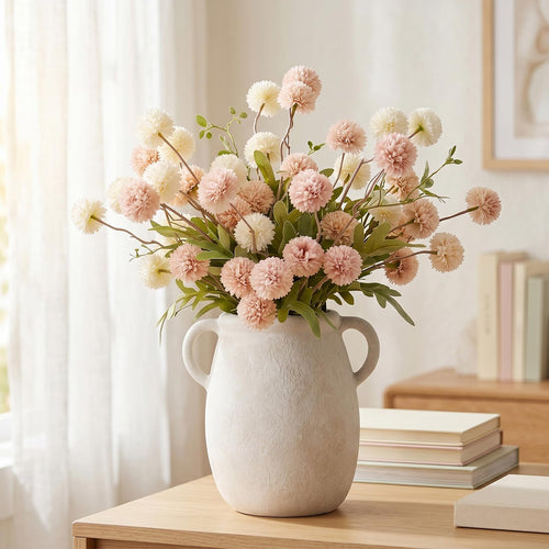 Ceramic Flower Vase, 7.9in Farmhouse Table Rustic Vases