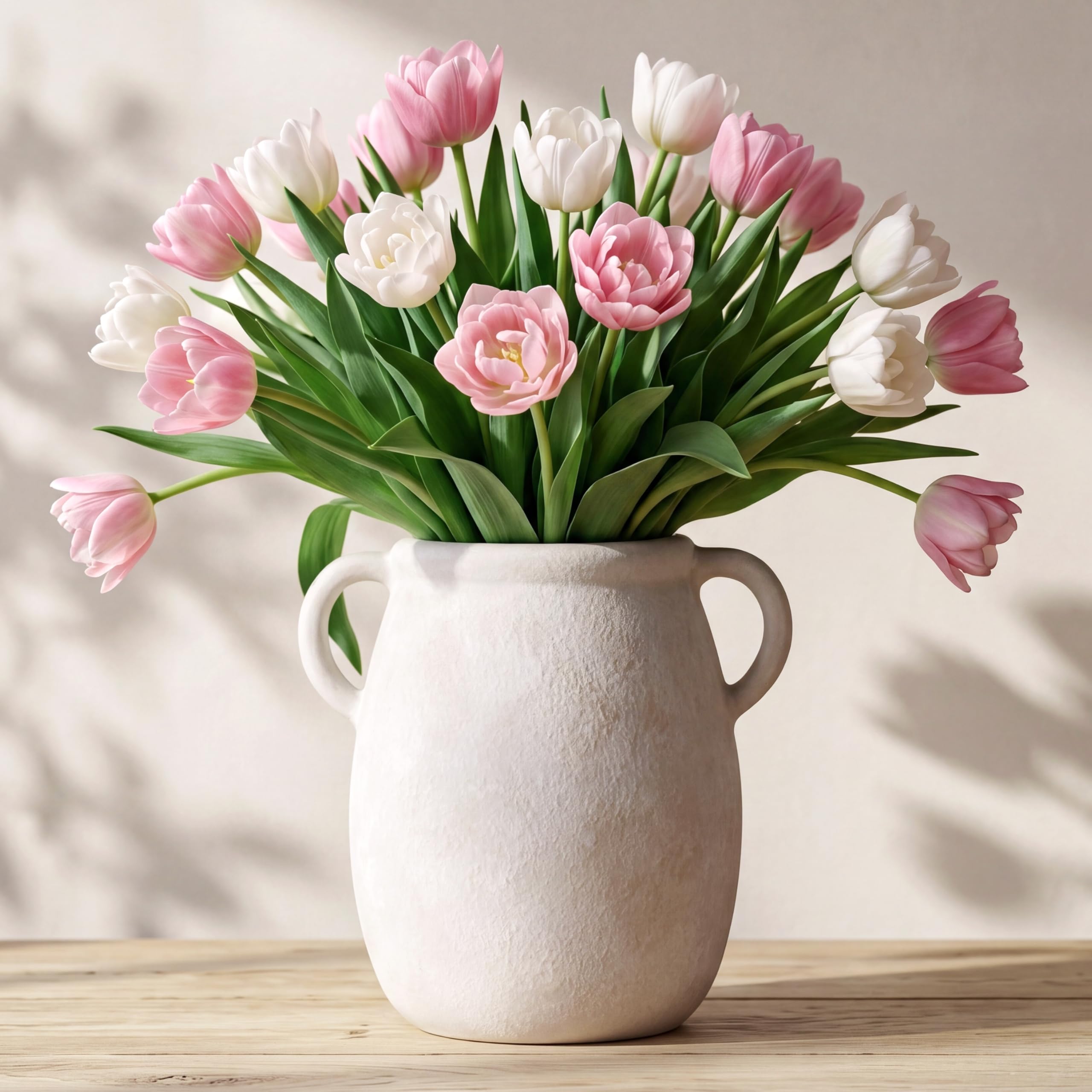 Ceramic Flower Vase, 7.9in Farmhouse Table Rustic Vases